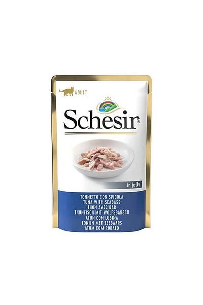 Schesir Jelly Ton Balıklı Ve Levrekli Pouch Kedi Maması 85gr