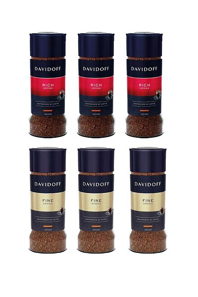 Davidoff Fine Aroma+Rich Aroma Granül Kahve 100 Gr X 6 Adet