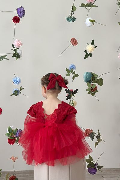 ALYRA Baby Girl Dress Tulle Tutu Fluffy Birthday Party Wedding Special Occasion Buckle Girls' Evening Dress