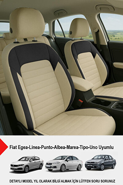 GM-DESIGN Mocha Taytüyü Car Seat Cover (Fiat Egea-Linea-Punto-Albea-Marea-Tipo-Uno Compatible)