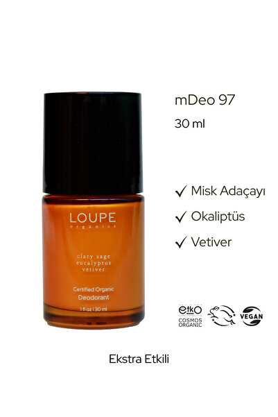 Loupe Organics Mdeo97 Organik Deodorant Roll-on Adaçayı, Okaliptüs, Vetiver |...