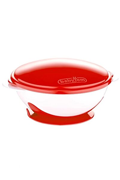 Babyjem 565 Πιάτο φαγητού κενού αέρος κόκκινο