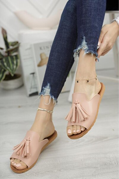 Moda Frato Γυναικείες παντόφλες Wzy Tasseled Παντόφλες εξωτερικού και οικιακού χώρου Ροζ