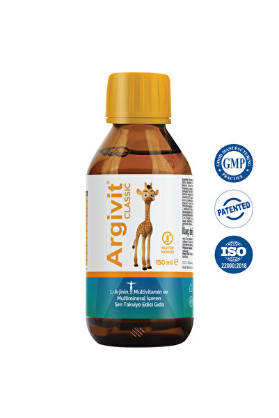Argivit Natural Syrup with L-Arginine and Multivitamins 150 ml - Orange and Vanilla Flavor