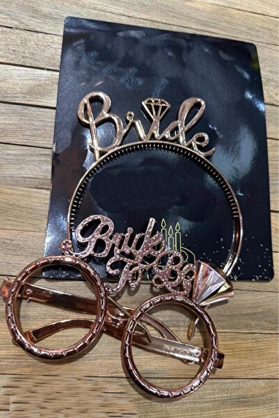 BeySüS Bride To Be Tac Gözlük Set Rosegold
