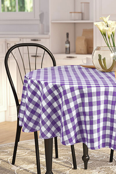 Soft Kare مفرش طاولة مربع كبير مستدير من القماش القطني