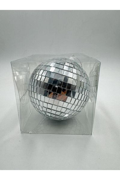 BeySüS 12 cm Bright Mirrored Christmas Pine Tree Disco Ball - Pack of 1