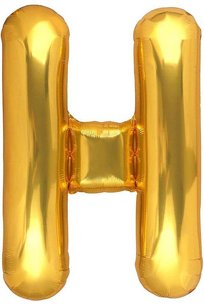 BeySüS 40 IncH Letter Foil Balloon - Gold H Model