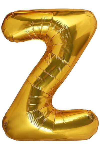 BeySüS Gold Letter Z 40 Inch Foil Balloon - Letter Design