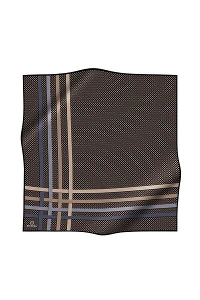 Vissona Women's Twill Silk Scarf Black - Gold