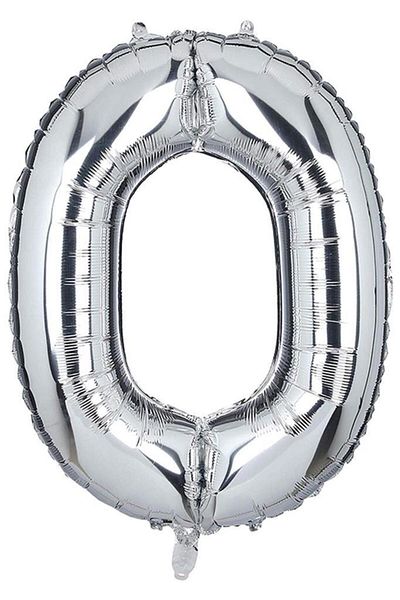 BeySüS 40 Inch Silver COlOr Letter FOil BallOOn - Letter O