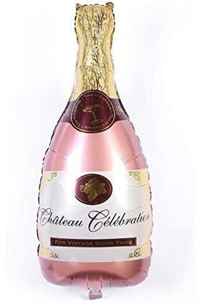 BeySüS Rose Gold Foil Balloon - Champagne Bottle Shaped