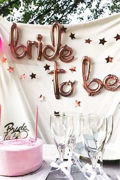 BeySüS Foil Balloon Handwriting for Brides - 104x43cm, 3 Pieces