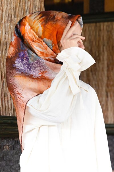 Vissona Kadın Twill Ipek Eşarp Bordo