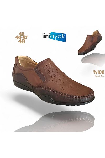 İriayak Large Size Double Genuine Leather 45-46-47-48