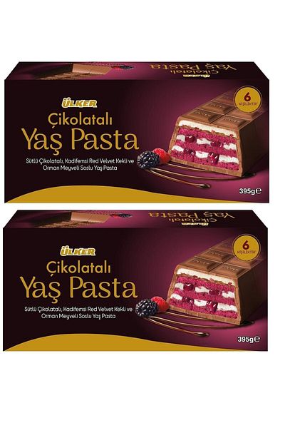 Ülker Cake Chocolate Forest Fruit Sauce Fresh Cake 395 Gr