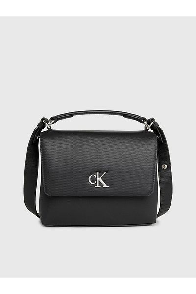 Calvin Klein Black Women's Shoulder Bag with Brand Logo Stylish and Adjustable Shoulder Strap - Casual Use