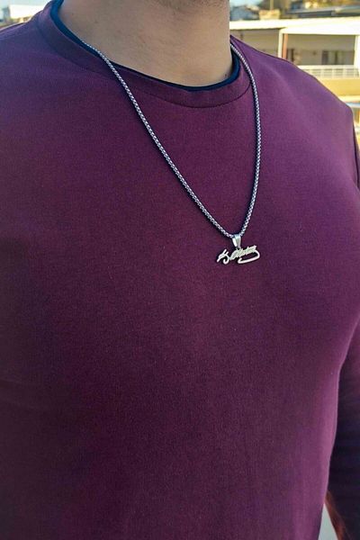 The Collection Stainless Steel Ataturk Signature Necklace