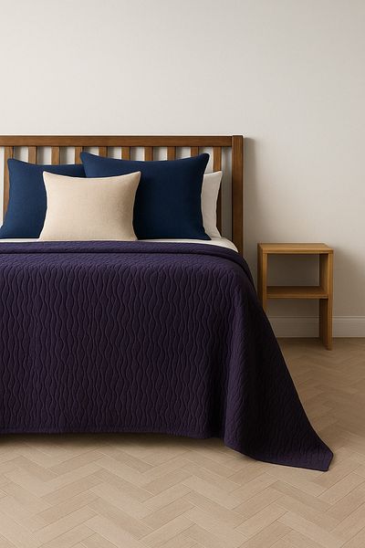 Soft Kare Welsoft Polar Emboss Double Blanket - Purple