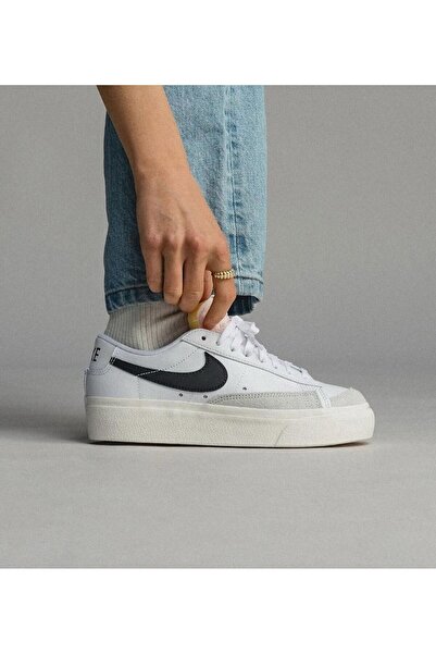 Nike Blazer Low Platform Kadın Beyaz Sneaker TRENDYPLUSS