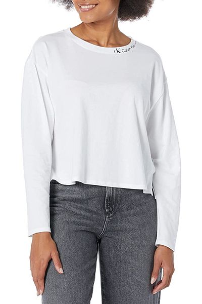 Calvin Klein Women's Sweatshirt Cj2t8903-wht