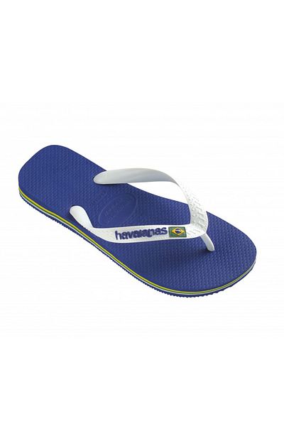 Havaianas شبشب أزرق بشعار البرازيل