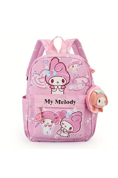 So Iconic Geantă Sanrio My Melody Character și rucsac de școală de culoare roz de mărime medie