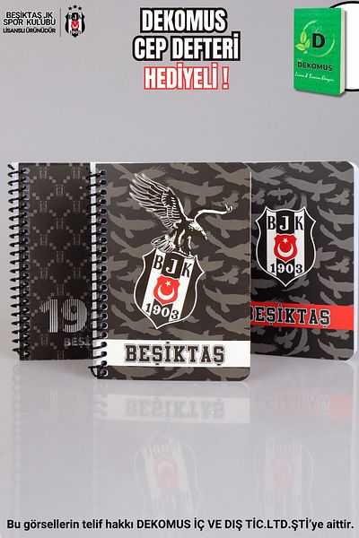 Beşiktaş Σημειωματάριο με σκληρό εξώφυλλο με άδεια χρήσης νέας σεζόν "dekomus Pocket Notebook Gifted".