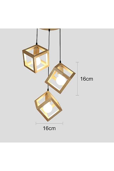 Hummer Triple Wooden Pendant E27*3L