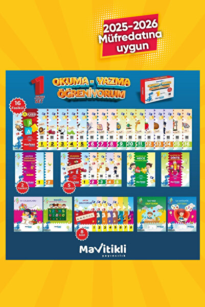 Mavitikli Yayıncılık 1. Sınıf Set Okuma Yazma Öğreniyorum Güncel Baskı (2025-2026 MÜFREDAT)