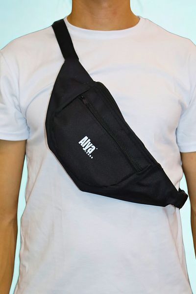 Alya trend Unisex Black 2 Compartment Shoulder and Waist Bag Waterproof Sports and Daily