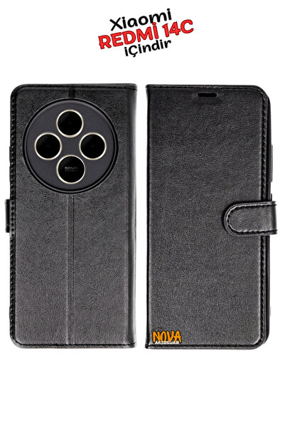 cepmoda Xiaomi REDMİ 14C KAPAKLI KILIF | TP PU DERİ TAM KORUMA CÜZDANLI STAND...