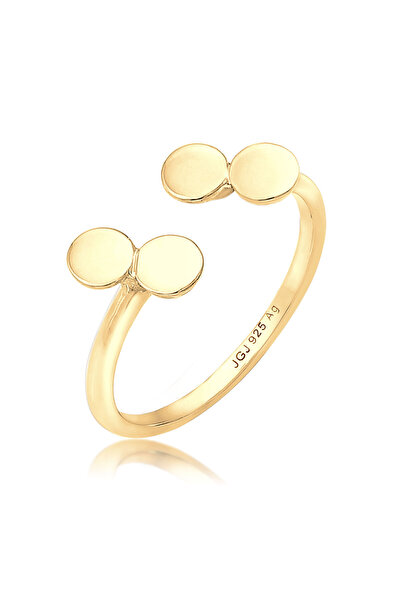 ELLI Inel Kreis Geo Look Offen Verstellbar Trend 925 Silber