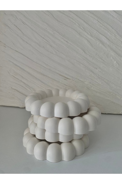 bliss store Σουβέρ, Πιάτο Bubble, Σετ 4 Πιάτων για Φλιτζάνια, Πιάτο για κοσμή...