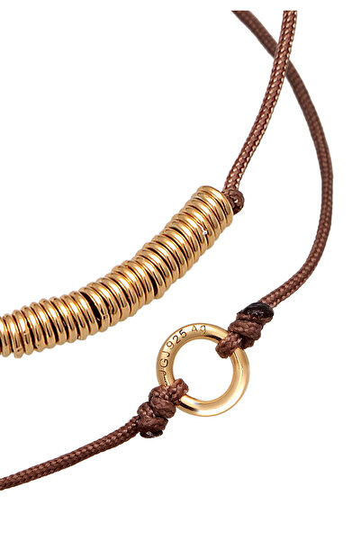 ELLI Dámský náramek, sada 2 kruhových nylonových náramků Basic, stříbro 925