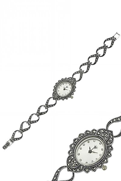 Silverplus Gümüş Markazit Taşlı Saat