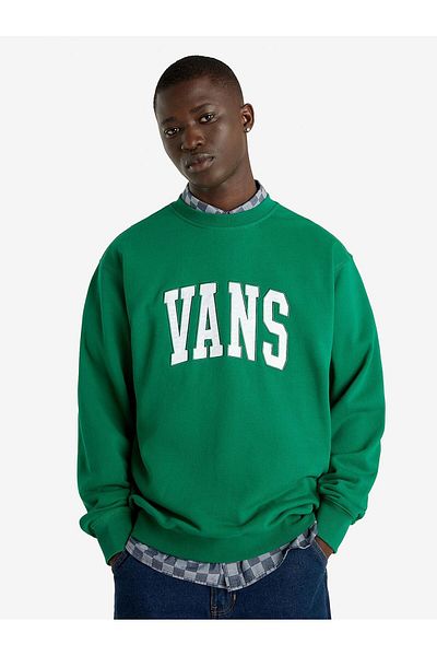 Vans Оригинален мъжки зелен суичър Varsity Loose Crew