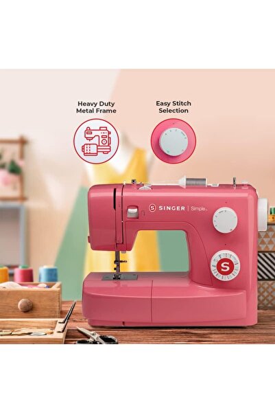 SİNGER Simple 3223r Kırmızı Dikiş Makinesi