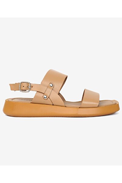 Greyder Kadın Krem Hakiki Deri Sandalet 3Y2TS50733