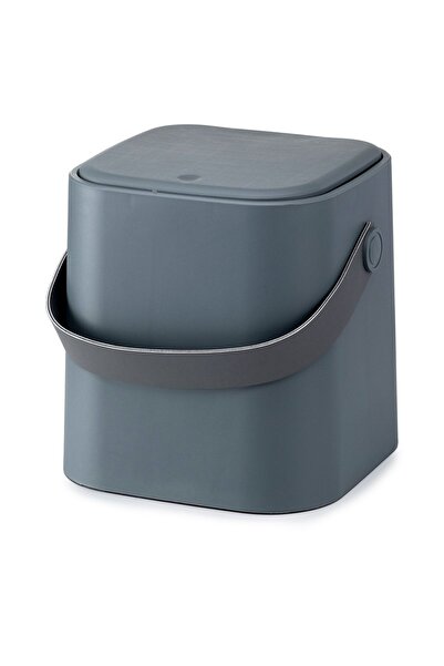 La Casa Art Akıllı Kapak Tutma Saplı İç Kovalı Kilit Sistemli Tezgah Üstü Mutfak Sihirbaz Çöp Kovası 4 Litre