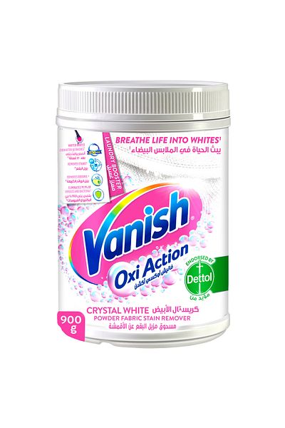 Vanish Stain Remover Oxi Action Powder Crystal White 900 G Brightening & Tough Stain Removal For Whites
