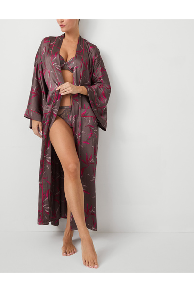 Marks & Spencer Çiçek Desenli Saten Sabahlık