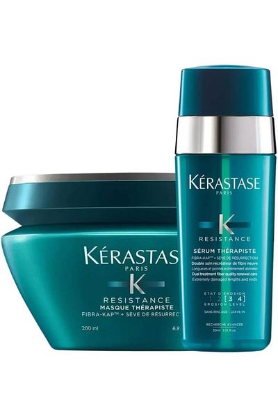 Kerastase مجموعة كيراستاس لإصلاح الشعر التالف جدًا – قناع ماسك 200 مل -سيروم 30 مل