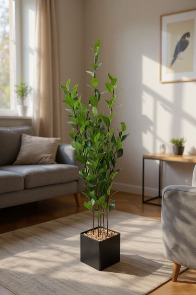 Living Artificial tree with a realistic touch4 branches, 120 cm, black pot