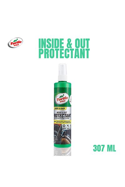 Turtle Wax Quick & Easy Inside & Out Protectant For Plastic, Vinyl, And Rubber – 307ml