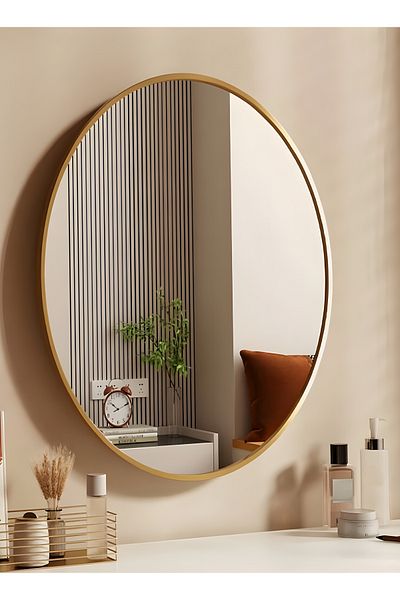 Taimi Elegantly Designed Mirror60x40cm-with Gold Metal Frame And 3-level Backlighting For Decor And Makeup