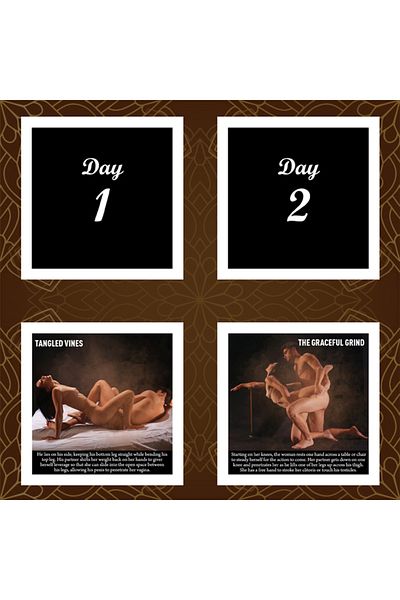 Legendary Gifts 365 Days of Kamasutra, erotic game for couples and adults with positions and graphic cards