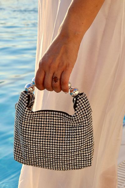 Blacktavern Imported Series Stylish Diamond Evening Bag