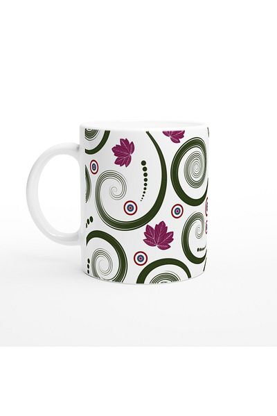 Luluyen Abstract Turns and Lotus Mug