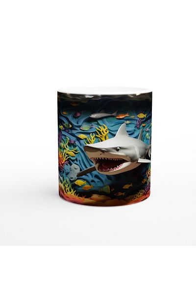 Luluyen Shark the Judge of Colorful Corals Mug